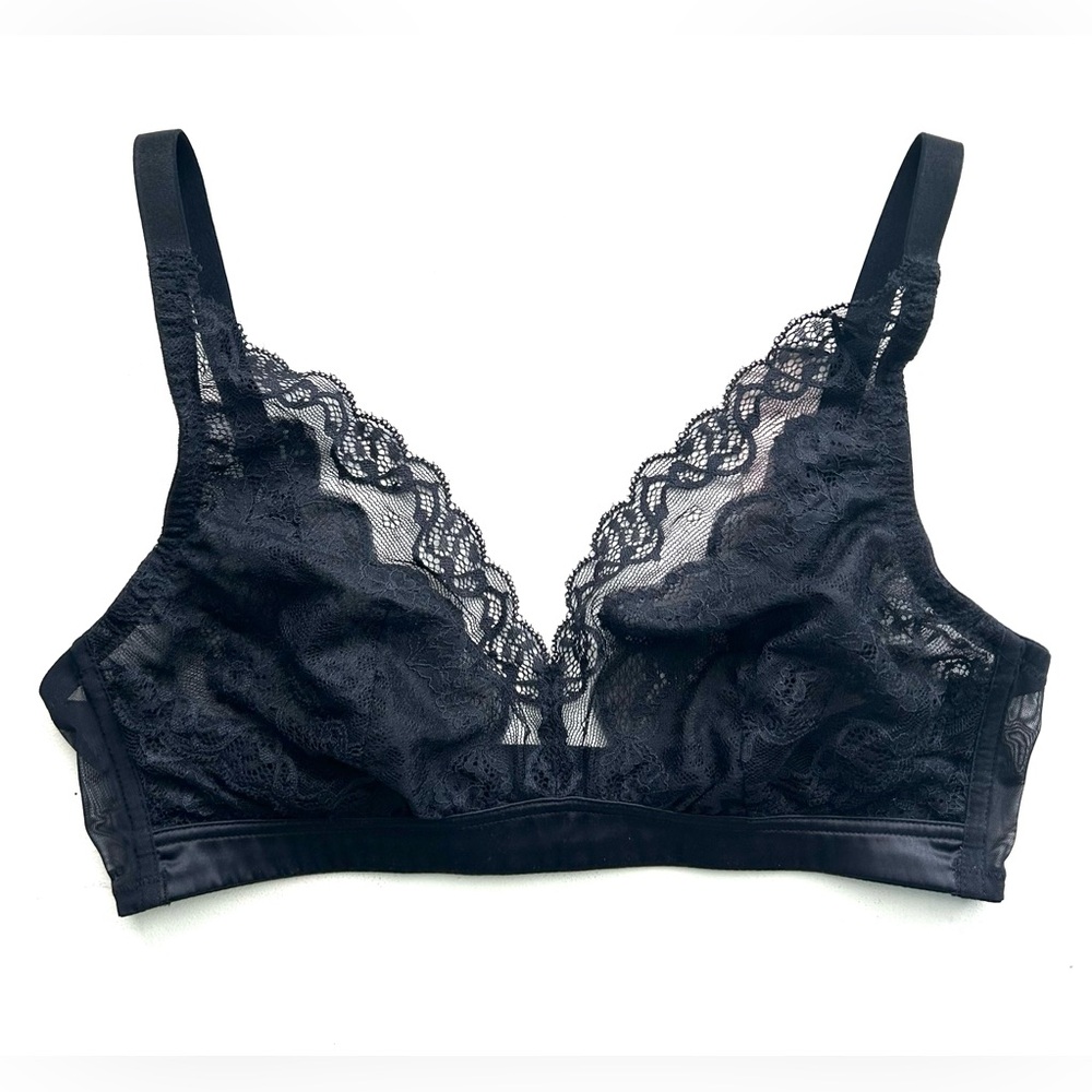 🍧 2/$20  NWT Understance sheer lace bralette (black)